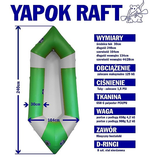Packraft YAPOK PVC/PU Packraft YAPOK PVC/PU