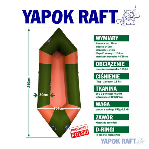 Packraft YAPOK PCV/PU